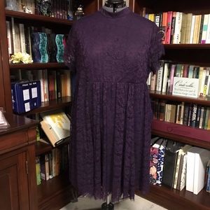 Torrid Hi Neck Lace Skater Dress